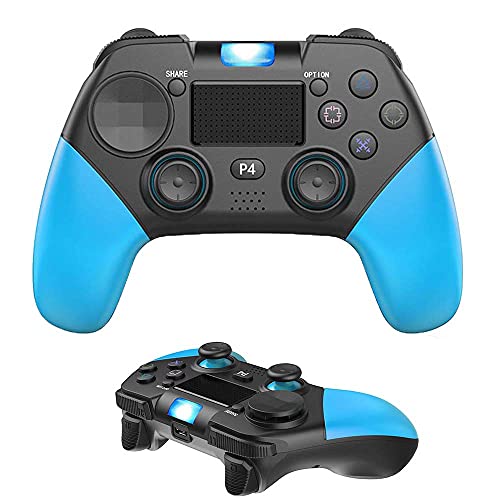 FXQIN Controlador de Juegos PS4 Bluetooth Gamepad inalámbrico para Consolas PS4, PC, Android, Steam, Game Controller con Panel táctil Audio de vibración Dual, joysticks