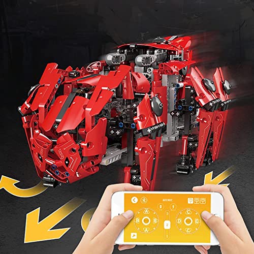 FYHCY Mold King 20005 MK-Hexa Modelo Bloque de Construcción, 1608 Piezas Kit Ensamblaje Robot Rompecabezas Partículas Pequeñas, Control Remoto Dinámico y Control Aplicaciones R/C con Tecnología Lego