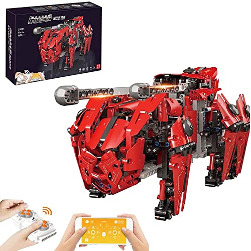 FYHCY Mold King 20005 MK-Hexa Modelo Bloque de Construcción, 1608 Piezas Kit Ensamblaje Robot Rompecabezas Partículas Pequeñas, Control Remoto Dinámico y Control Aplicaciones R/C con Tecnología Lego