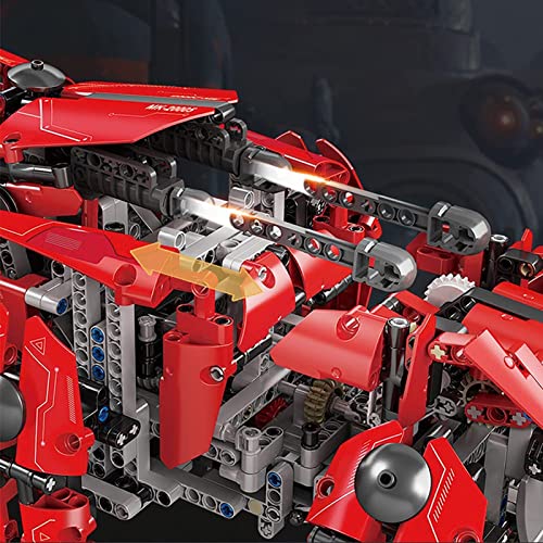 FYHCY Mold King 20005 MK-Hexa Modelo Bloque de Construcción, 1608 Piezas Kit Ensamblaje Robot Rompecabezas Partículas Pequeñas, Control Remoto Dinámico y Control Aplicaciones R/C con Tecnología Lego