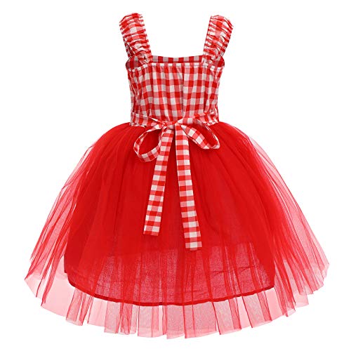 FYMNSI Disfraz Deluxe de Caperucita Roja Bebé Niña Vestido y Capucha Capa Carnaval Cosplay Princesa Cumpleaños Fiesta Temática Navidad Halloween Fotografía Costume Dos Piezas Traje de Vestir 3-4 Años