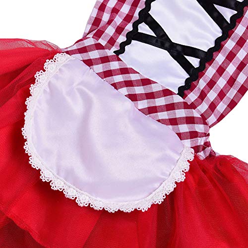 FYMNSI Niña Bebé Disfraz de Caperucita Roja con Capa Cuento de Hadas Little Disfraz de Equitación para Halloween Carnaval Cosplay Navidad Fiesta de Cumpleaños Fotografía Vestirse 2-3 años