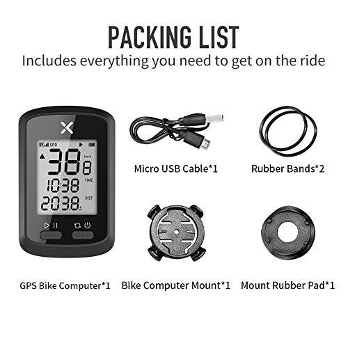 G GPS Ciclismo Ordenador Inalámbrico Bicicleta Velocímetro Odómetro Ciclismo Rastreador Impermeable Bicicleta MTB Bicicleta Bluetooth Hormas con Cadence Tasa Cardíaca