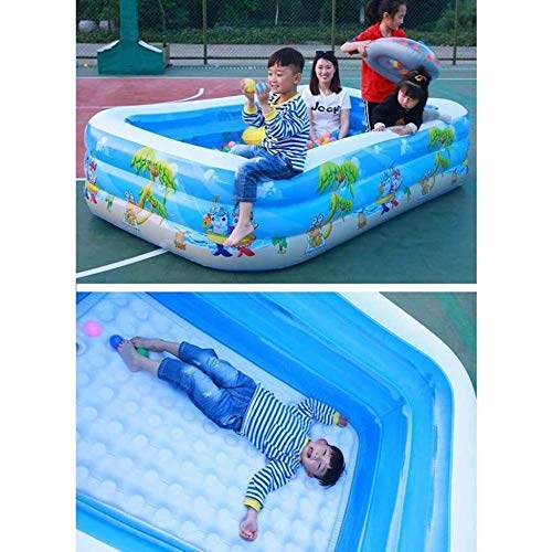 GAOTTINGSD Piscinas Hinchable Grandes de los niños de la bañera Inflable, Familia Rectangular bebé Piscina for niños, PVC Grueso portátil, 140 * 100 * 70cm