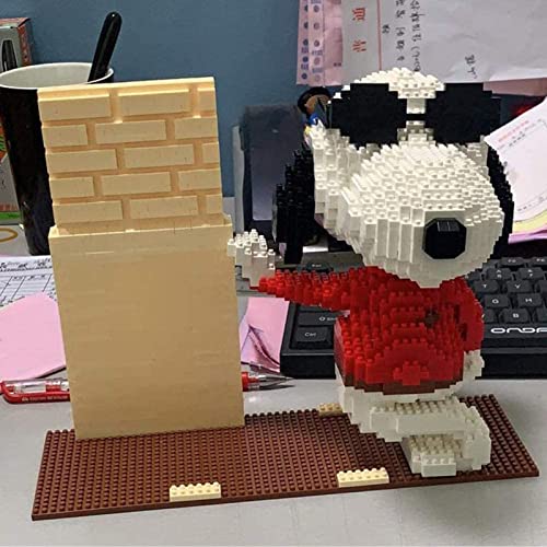 GAOZH Castillo de Rompecabezas 3D - Micro Bloques de construcción Modelo de Perro de Dibujos Animados Figuras de Anime de Perro 3D Modelo Mini Ladrillos Juguetes para niños