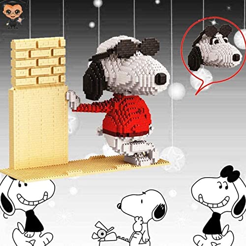 GAOZH Castillo de Rompecabezas 3D - Micro Bloques de construcción Modelo de Perro de Dibujos Animados Figuras de Anime de Perro 3D Modelo Mini Ladrillos Juguetes para niños