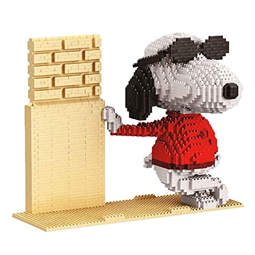 GAOZH Castillo de Rompecabezas 3D - Micro Bloques de construcción Modelo de Perro de Dibujos Animados Figuras de Anime de Perro 3D Modelo Mini Ladrillos Juguetes para niños