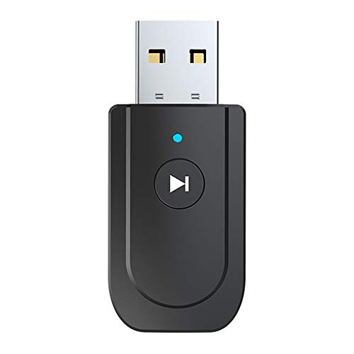 Gazechimp Receptor Bluetooth USB 5,0-Adaptador Bluetooth USB para Coche/Ordenador-Receptor de Audio estéreo Bluetooth USB de música para el hogar-Dongle