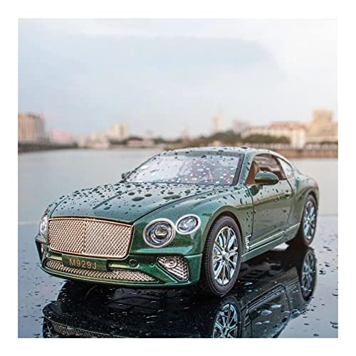 GEBAN Vehículo a Escala 1:24 For B-Entley C-Ontinental GT Simulación Diecast Aleación Coche Modelo Sound Light Educational Juguetes Niños Niños Regalo (Color : Verde)