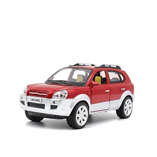 GEBAN Vehículo a Escala 1:32 For H-Yundai For T-Ucson SUV Off-Road Diecast Modelo Toy Cars Sound Light Pull Back Vehículos De Automóvil Juguetes Niños Colección Regalo (Color : Red)