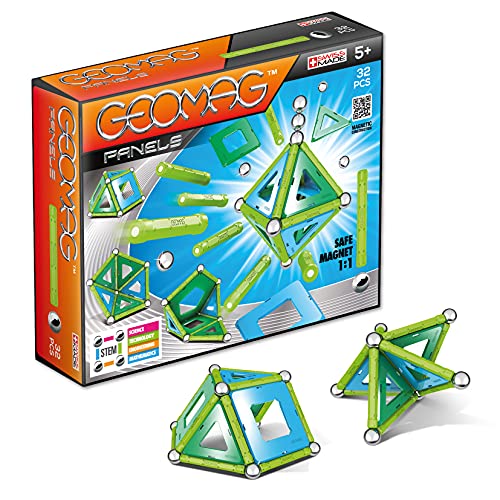 Geomag- Classic Panels Juego de Construcción Educativo, Multicolor, 32 piezas (460) , color/modelo surtido