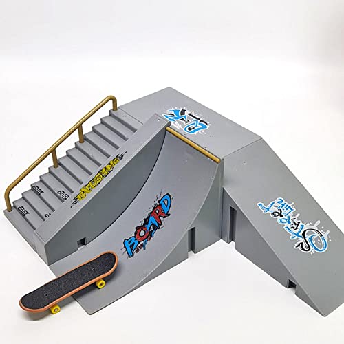 Gereton Kit De Skate Park, Rampa para Patineta para Dedos, Juego De Mini Juguetes para Dedos con Patinetas/Scooters/Bicicleta, Juguete para Patineta para Deportes con Los Dedos, Regalos para Niños