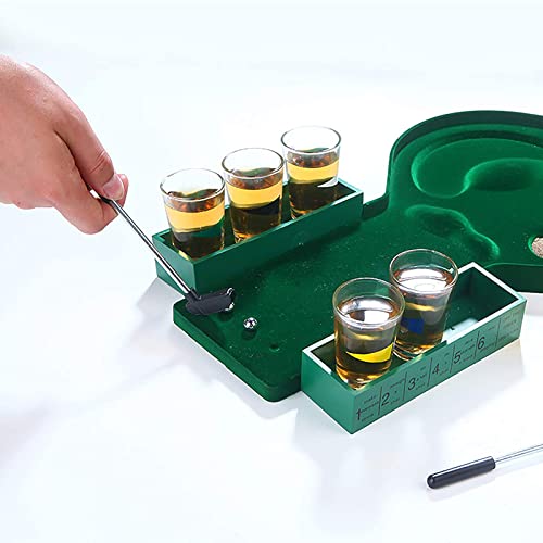 ghjdm Juego De Bebidas Juego De Estantes para Vino, Juegos Recreativos De Golf, Accesorios para Beber, Juego De Golf De Mesa Creativo, Juguetes De Barra para Ayudar a La Fiesta