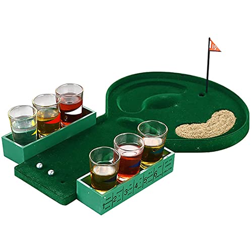 ghjdm Juego De Bebidas Juego De Estantes para Vino, Juegos Recreativos De Golf, Accesorios para Beber, Juego De Golf De Mesa Creativo, Juguetes De Barra para Ayudar a La Fiesta