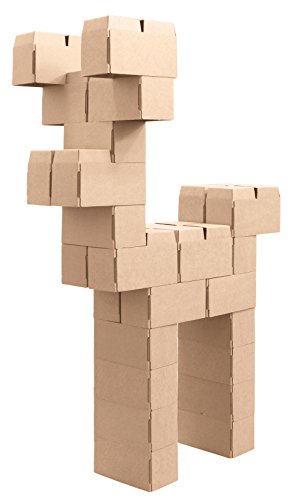 Gigi Bloks Bloques de Construcción Gigantes de Cartón para Niños | Set de Bloques Infantiles de 30 Piezas XL Apilables | Juguetes Montessori de Ladrillos de Construcción Grandes de Tamaño Real