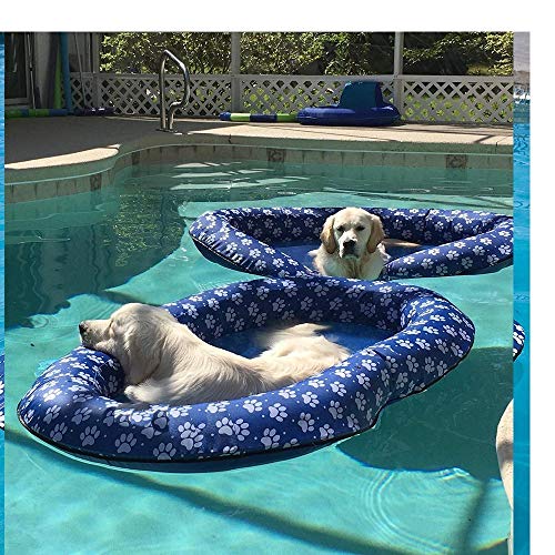 Ginkago Juguete Inflable de la Piscina del Flotador de la Piscina del Animal doméstico del Juguete (Blue)