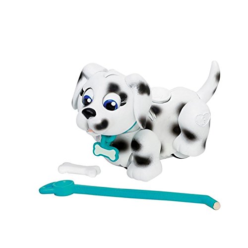 Giochi Preziosi – Pet Parade, Cachorro de Perro, diseño Labrador con Hueso y Correa, Crema Dálmata Blanco / Negro