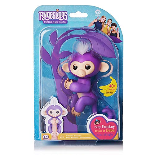 Giochi Preziosi WowWee Fingerlings Violeta, Mini mono robótico interactivo