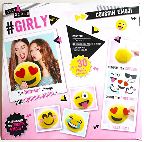 Girls Only CT28548 - Cojín Personalizable, diseño de Emojis