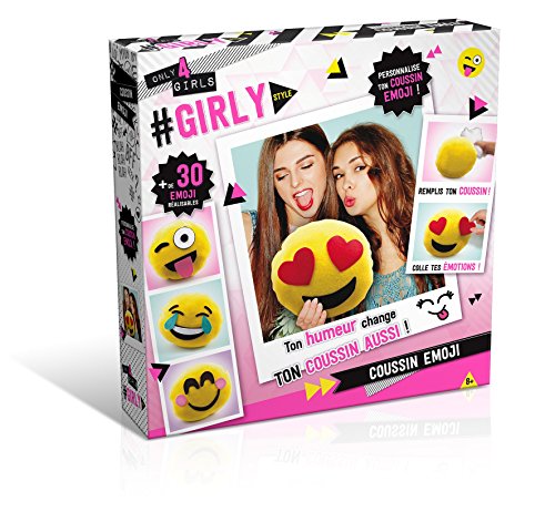 Girls Only CT28548 - Cojín Personalizable, diseño de Emojis