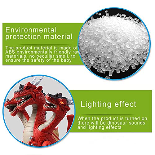 GKZJ Dinosaurios Juguetes,Dinosaurios Eléctrico T-Rex Figuras Juguete con Luz y Sonido Juguetes Regalo para Niños Niñas,Red