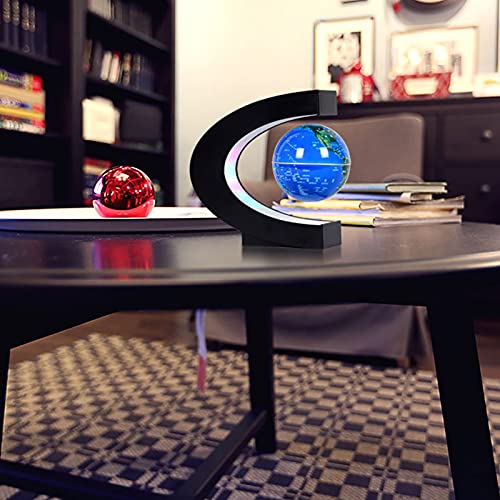 Globo De Levitación Magnética Lámpara De Mesa LED Mapa Del Mundo Lámpara De Escritorio Antigravedad Electrónica Bola De Novedad Luz Nocturna Decoración Del Hogar Regalos De Cumpleaños,Negro