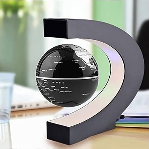 Globo De Levitación Magnética Lámpara De Mesa LED Mapa Del Mundo Lámpara De Escritorio Antigravedad Electrónica Bola De Novedad Luz Nocturna Decoración Del Hogar Regalos De Cumpleaños,Negro