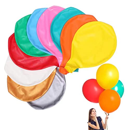 Globos Gigantes de Fiesta, 10 Piezas Globos Grandes 90 cm de Látex, Gigante Globos de Colores para Fiesta Cumpleaños Bodas Bautizo Graduación Navidad Carnaval Celebraciones (Colores)