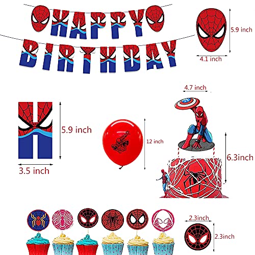 Globos Spiderman Cumpleaños Globos Spider Man Kuchendeckel Spiderman Deco Fiesta Cumpleaños Spiderman Pancartas Feliz Cumpleaños Spiderman