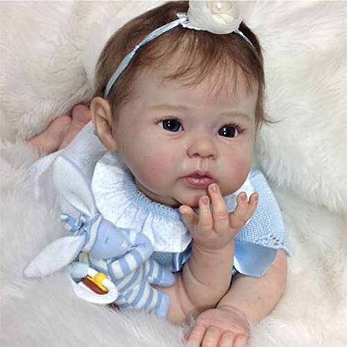 Gogh Reborn Doll 22 Pulgadas Simulación Silicona Vinilo Muñeca Recién Nacida Realista Muñecas Bebé Niña Pequeña con Ropa, para Educación Temprana para Madres Novicias