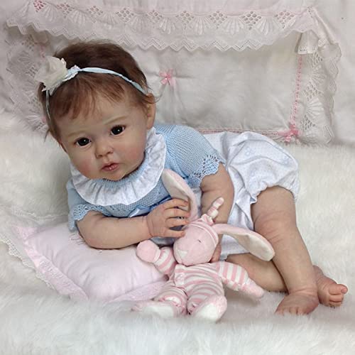 Gogh Reborn Doll 22 Pulgadas Simulación Silicona Vinilo Muñeca Recién Nacida Realista Muñecas Bebé Niña Pequeña con Ropa, para Educación Temprana para Madres Novicias