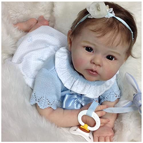 Gogh Reborn Doll 22 Pulgadas Simulación Silicona Vinilo Muñeca Recién Nacida Realista Muñecas Bebé Niña Pequeña con Ropa, para Educación Temprana para Madres Novicias