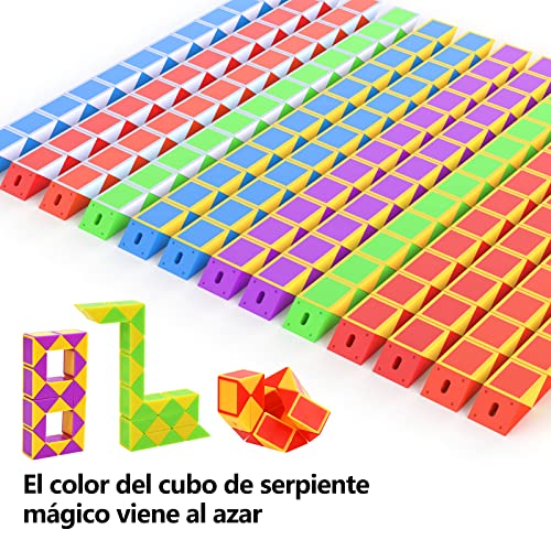 GOLDGE 13pcs Cubo Mágico de Serpiente, Juguetes de Rompecabezas de Serpiente Magic, Cubos de Velocidad Mágica, Rompecabezas de Plástico Juguete