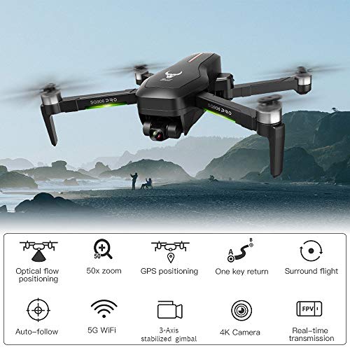 Goolsky ZLL Beast SG906 PRO 2 - Dron teledirigido con cámara 4K de 3 ejes, cardón sin escobillas, motor 5G WiFi FPV, 1200 m, distancia de control de 28 minutos de tiempo de vuelo con bolsa