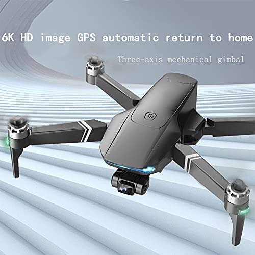 GPS 6K Drone with Camera for Adults 5G HD FPV Live Video RC Foldable Quadcopter 2 Battery Smart Follow Auto Return Home Optical Flow Carrying Case Easy to Use f Orange (A)