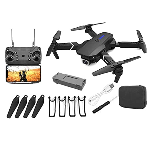 GPS Drone E88 Pro para Adultos Cámara 4K Plegable Video En Vivo Drone RC Quadcopter Organizar Aviones con 1 Batería