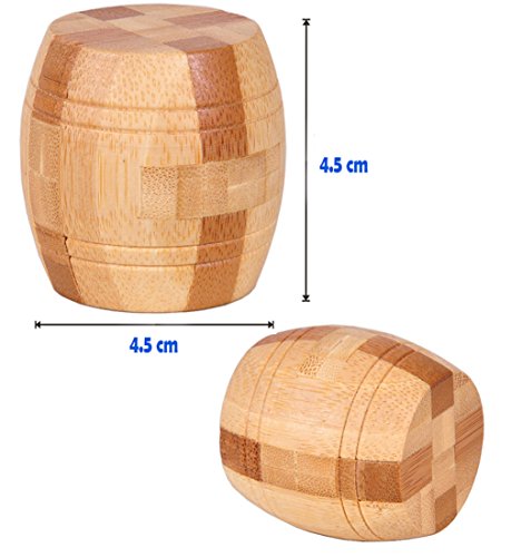 Gracelaza 9 Piezas Juguetes Rompecabezas de Madera Caja Set - IQ Juguete Educativo - 3D Brain Teaser Puzzle de Madera - Juego Niños y Adolescentes