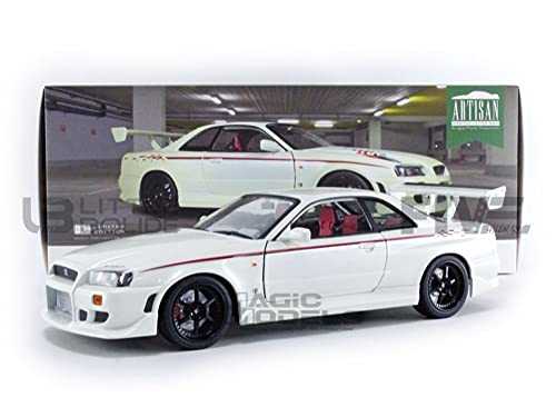 Greenlight 1999 Nissan Skyline GT-R R34 Nismo Blanco Perla 1:18 19049