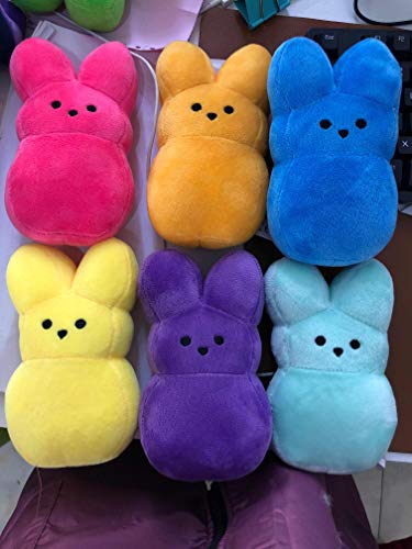 GRTG 1 pcs Conejo de Pascua Peeps Bunny Peluches Sexy Lindo Conejo Simulación Muñeco de Peluche para niños Niños Almohada Suave Regalos Rosa