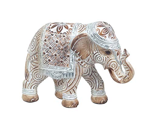 G&S - Figura de elefante blanco y beige, modelo zambezo, 15 cm