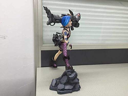 GSDGSD 30 cm League of Legends Jinx Statica Action Figure Anime Decorazione di Alta qualità LOL Jinx PVC Figurine Giocattoli di raccolta