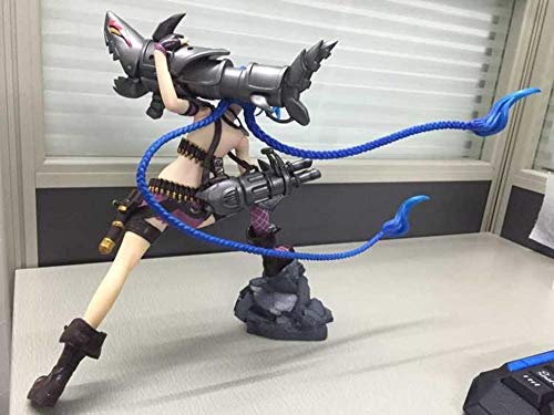 GSDGSD 30 cm League of Legends Jinx Statica Action Figure Anime Decorazione di Alta qualità LOL Jinx PVC Figurine Giocattoli di raccolta