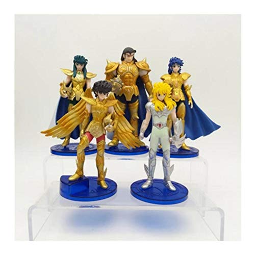 GSDGSD 5 Piezas Seiya Warior Figura de acción Juguetes Shiryu Shun Hyoga Jabu Seiya Caballeros Dorados del Zodiaco Modelo muñecas Modelo de Juguete para Chico