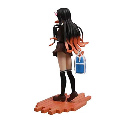 GSDGSD Devil'S Blade Anime Figure Kamado Nezuko Uniformes Escolares Ver. Demon Slayer Kimetsu No Yaiba Figura de acción Escena Modelo Decoración Juguetes-1