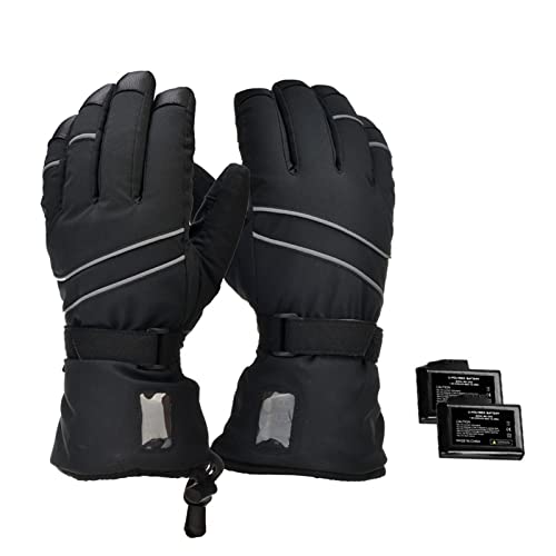 Guantes Calefactables Bici Hombre Mujer Invierno Guantes Térmicos Impermeables con Calefacción Eléctrica Sotoguante Calefactor para Acampar Al Aire Libre Senderismo A Prueba De Viento Ciclismo,XXL