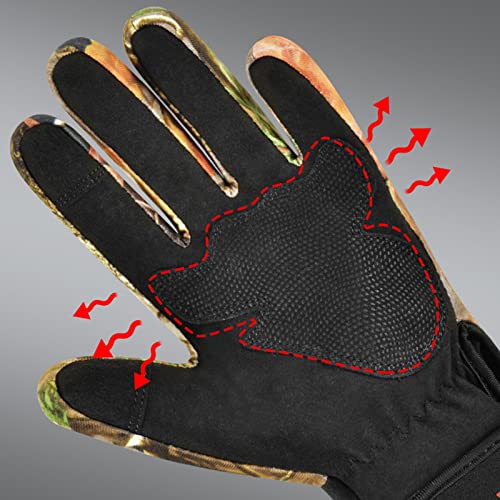 Guantes Calefactables con Batería Recargable 3 Temperaturas Ajustables Calentador De Manos Recargable Hombre Mujer Invierno Guantes Moto Calefactables Ideal para Esquí Senderismo Equitación,3XL