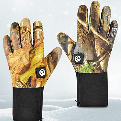 Guantes Calefactables con Batería Recargable 3 Temperaturas Ajustables Calentador De Manos Recargable Hombre Mujer Invierno Guantes Moto Calefactables Ideal para Esquí Senderismo Equitación,3XL