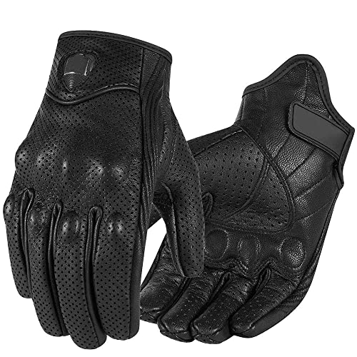 Guantes de Cuero de Piel de Cabra Motocicleta NG Canal de televisión británico Karting Military Tactical Policía Ejército Combate Guantes con nudillo de Fibra de carn kangdongxu (Size : M)