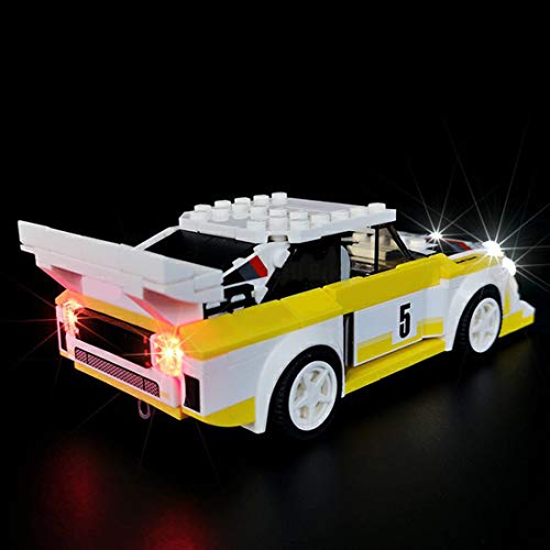 GUDA Juego de luces LED para Lego 76897, juego de luces LED Speed Champions 1985, Audi Sport Quattro S1, compatible con Lego, sin set Lego