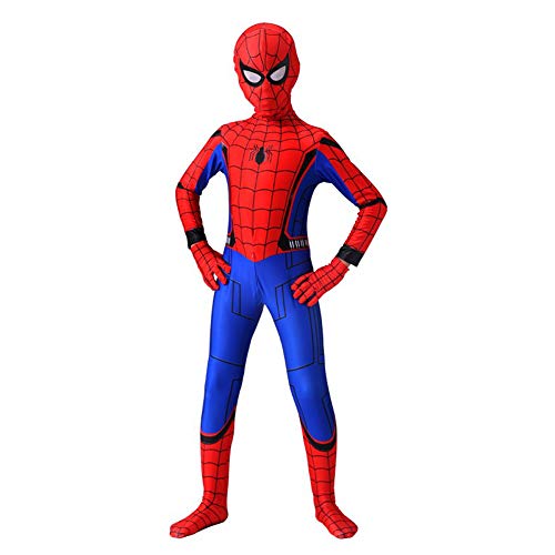 GUOHANG Niño Spiderman Traje Unisex Adultos Niños Superhéroe Spiderman Cosplay Traje Traje Lycra Spandex Zentai Estilo 3D Estilo Mono Kodyuit De Halloween Actividades Disfraces,G,140CM~150CM